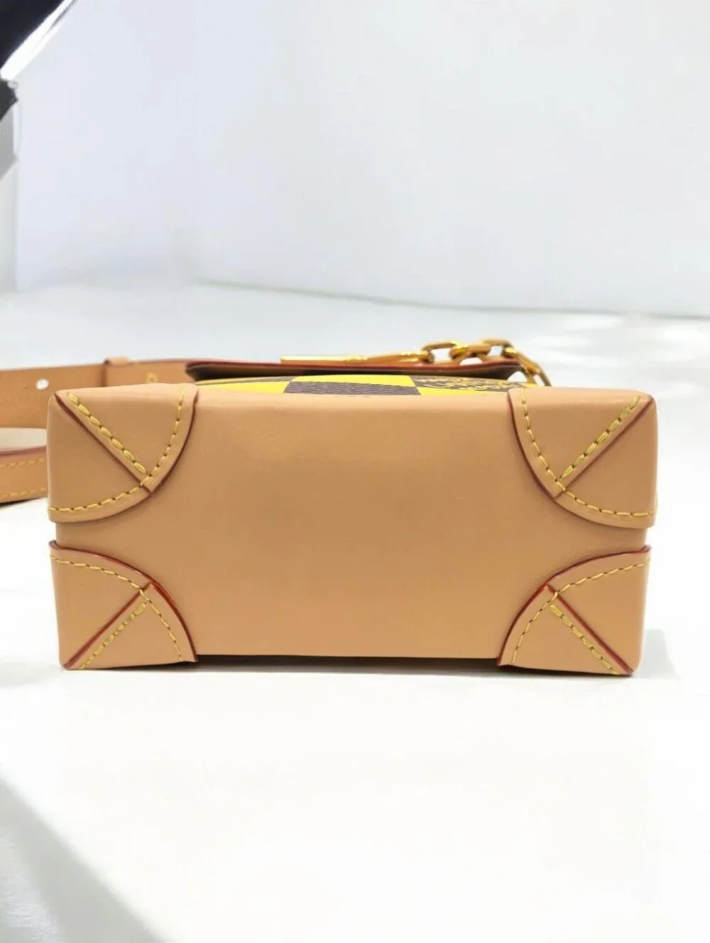 Louis Vuitton Nano Steamer Damier Pop Yellow N40536 Crossbody Bag